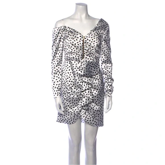 white mini lace dress Veronica Beard Shanice Lace-Trim Mini Dress | White
